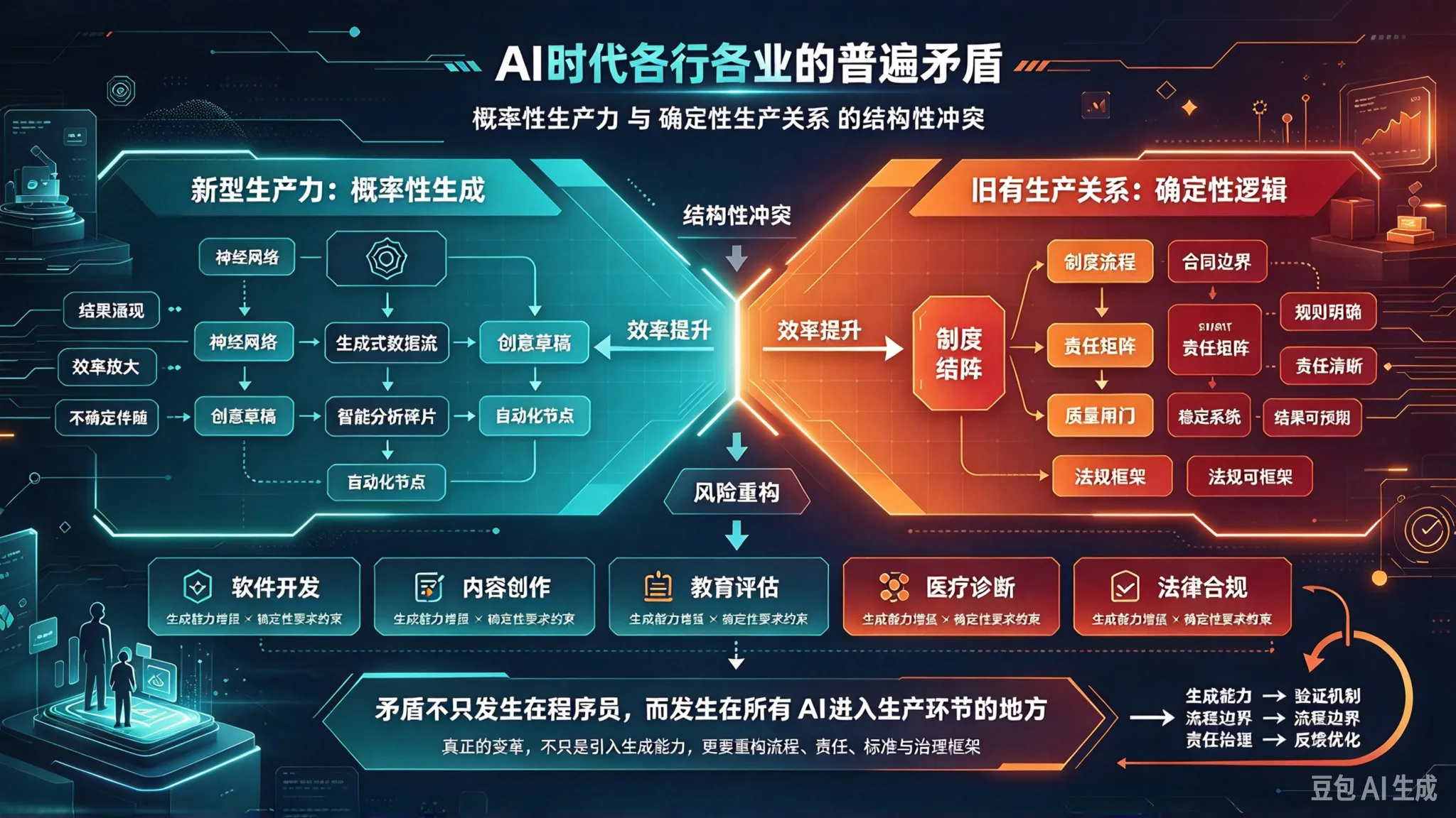 AI 时代的核心张力:概率性生产力与确定性生产关系的结构性冲突