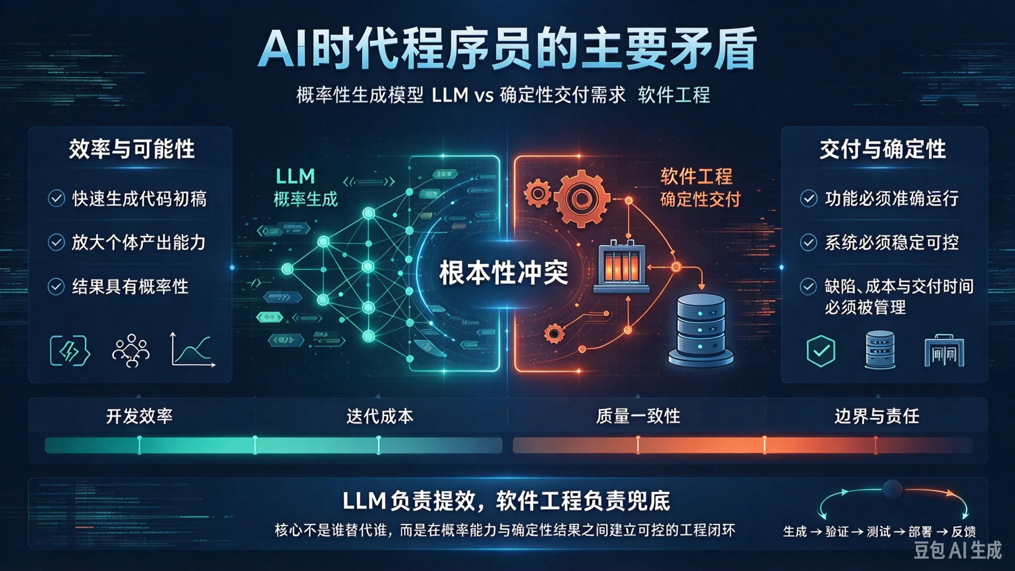 AI 时代程序员的主要矛盾:LLM 概率生成与软件工程确定性交付之间的根本冲突